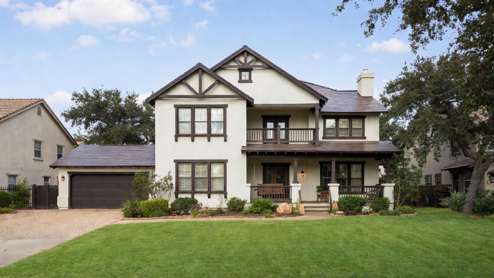 Well-maintained residential yard with crisp edging