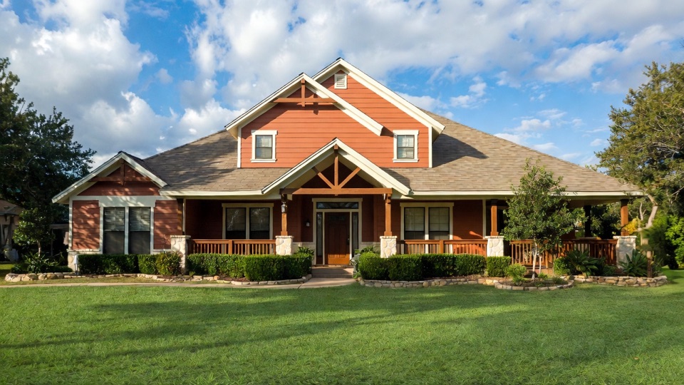 Professional lawn care at a North Texas home